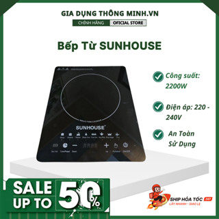 Bếp Từ SUNHOUSE Thế hệ mới SHD6011 Bảo Hành 12 Tháng, Bếp Từ Đơn Công suất 2200W Điều khiển cảm ứng, Hàng sịn