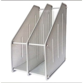 [ HY3629 ] Kệ Rổ hồ sơ, khay tạp chí 2 ngăn bằng sắt lưới ( xám, đen). - Văn phòng phẩm Thu Thảo