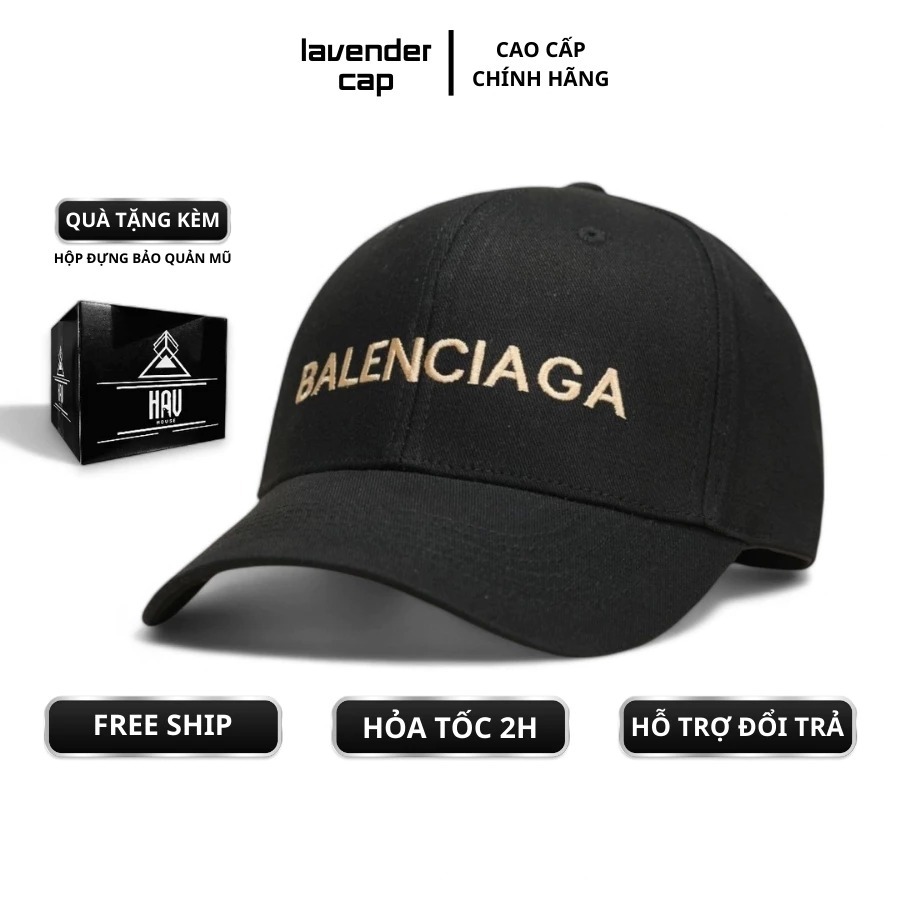 Mũ lưỡi trai thời trang Balen logo thêu nổi nón kết nam nữ phong cách thể thao hàng xuất dư cao cấp