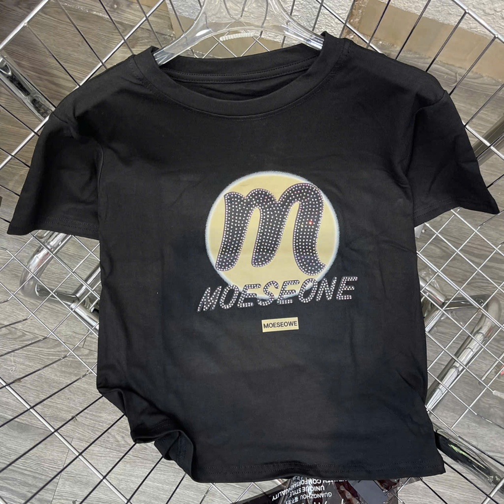 Aó thun cotton vạt bằng chũ M MOEEONE mã B168