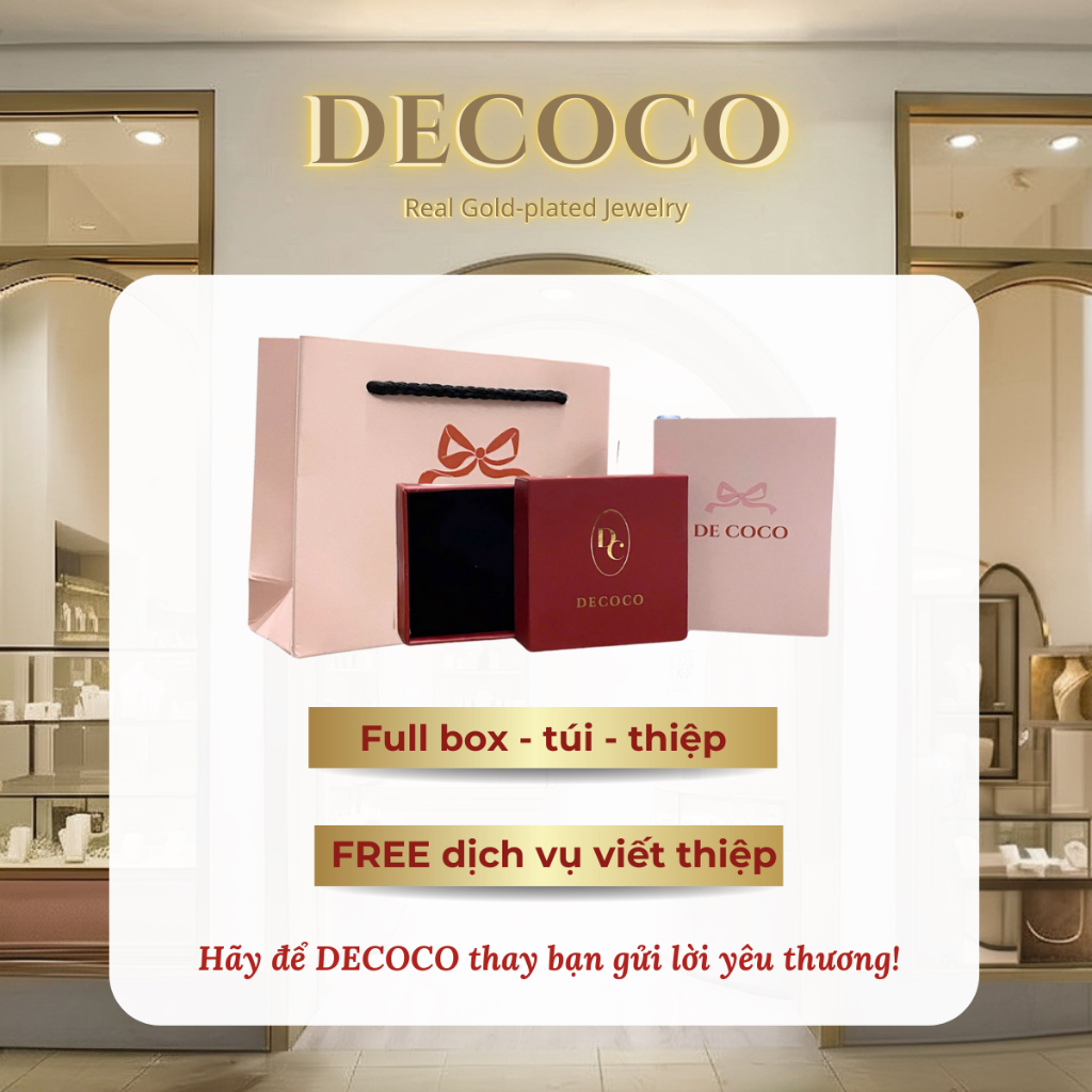 [PHIÊN BẢN MỚI] Dây chuyền nữ DECOCO ACC Birth Month mặt oval khắc hoa tháng sinh ( kèm Túi giấy + Hộp + Thiệp ) | BigBuy360 - bigbuy360.vn
