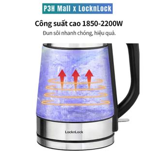 Ấm đun siêu tốc LocknLock dung tích 1.8 thân thủy tinh LEJK418SLV EJK256BLK P3H Mall