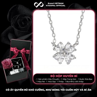  Dây chuyền bạc nữ KYDOPAL mặt cỏ bốn lá 4 cánh tim mặt đính đá giọt nước trang sức 925 - PAL9C3C30 