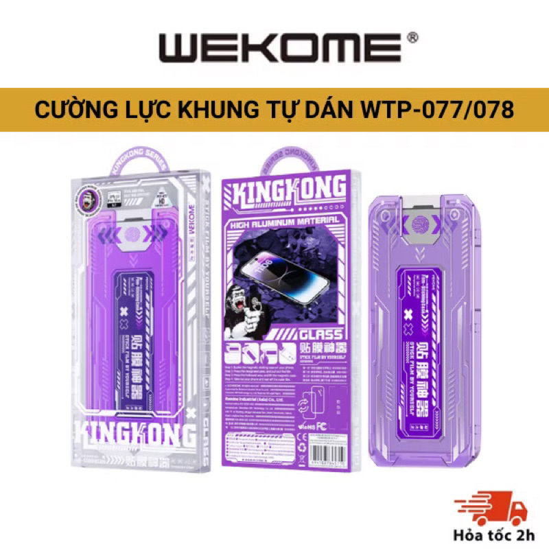 Kính cường lực WEKOME WTP-077 Screen Protector tự dán ip 16 plus/ ip16 pro max