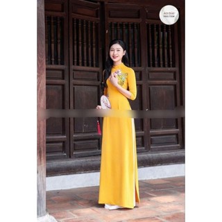 Áo dài thêu lụa Tây Thi cao cấp ( giá áo)