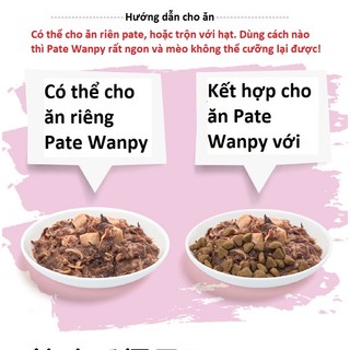 Combo Pate Wanpy cao cấp cho mèo gói 80g