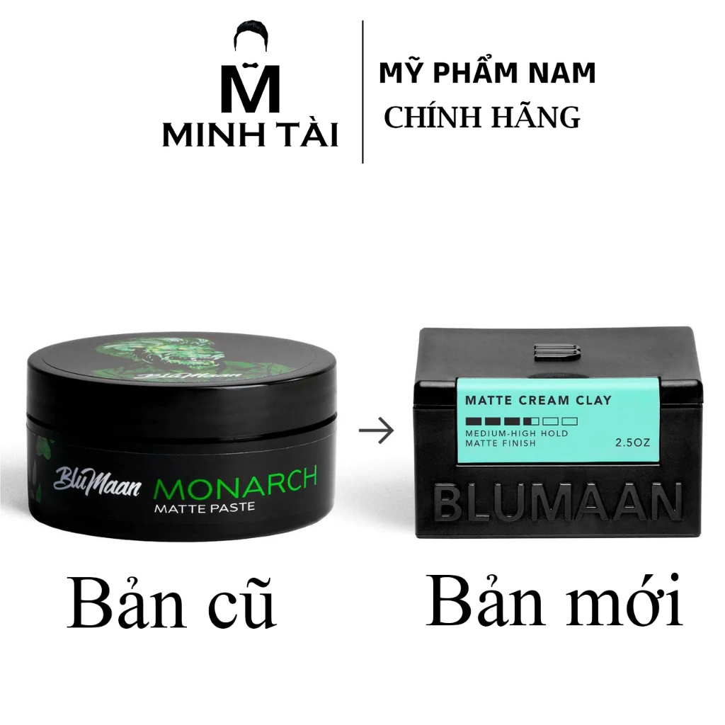 Sáp Vuốt Tóc Nam Blumaan Matte Cream Clay
