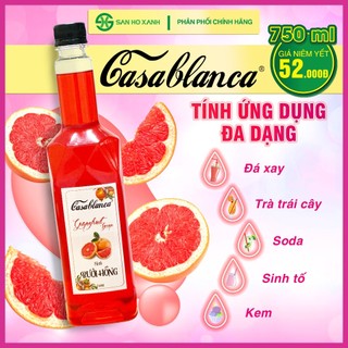  Siro Casablanca 750ml  - Syrup Pha Chế Làm Trà Trái Cây Đủ Mùi Vị 
