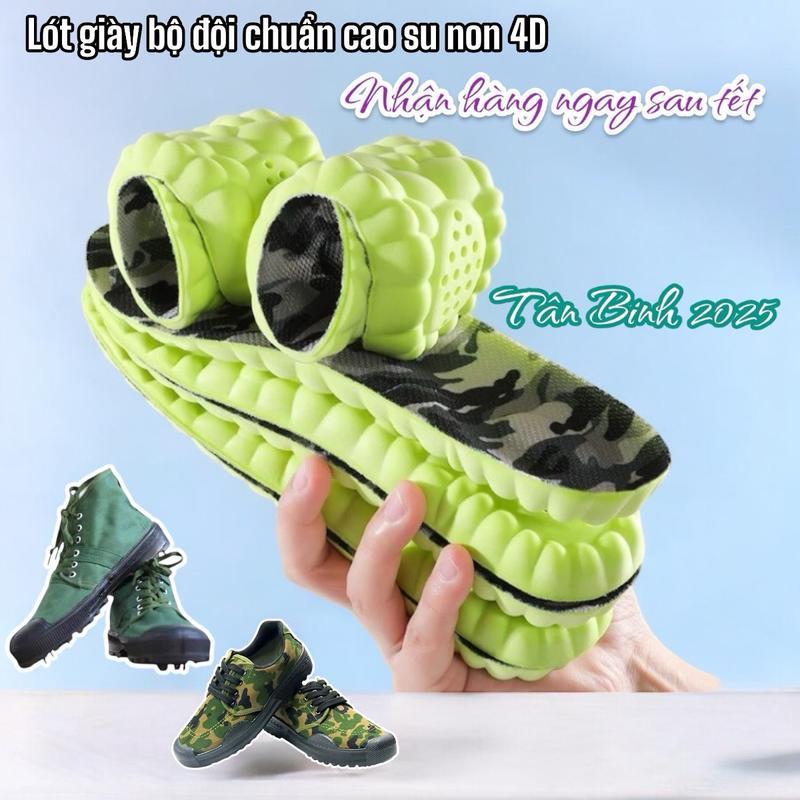 [SẴN HÀNG] CẶP LÓT GIÀY CAO SU NON 4d, Miếng Lót Giày Công Nghệ Mới 2025, Đàn Hồi Hấp Thụ Lực, Thoáng Khí