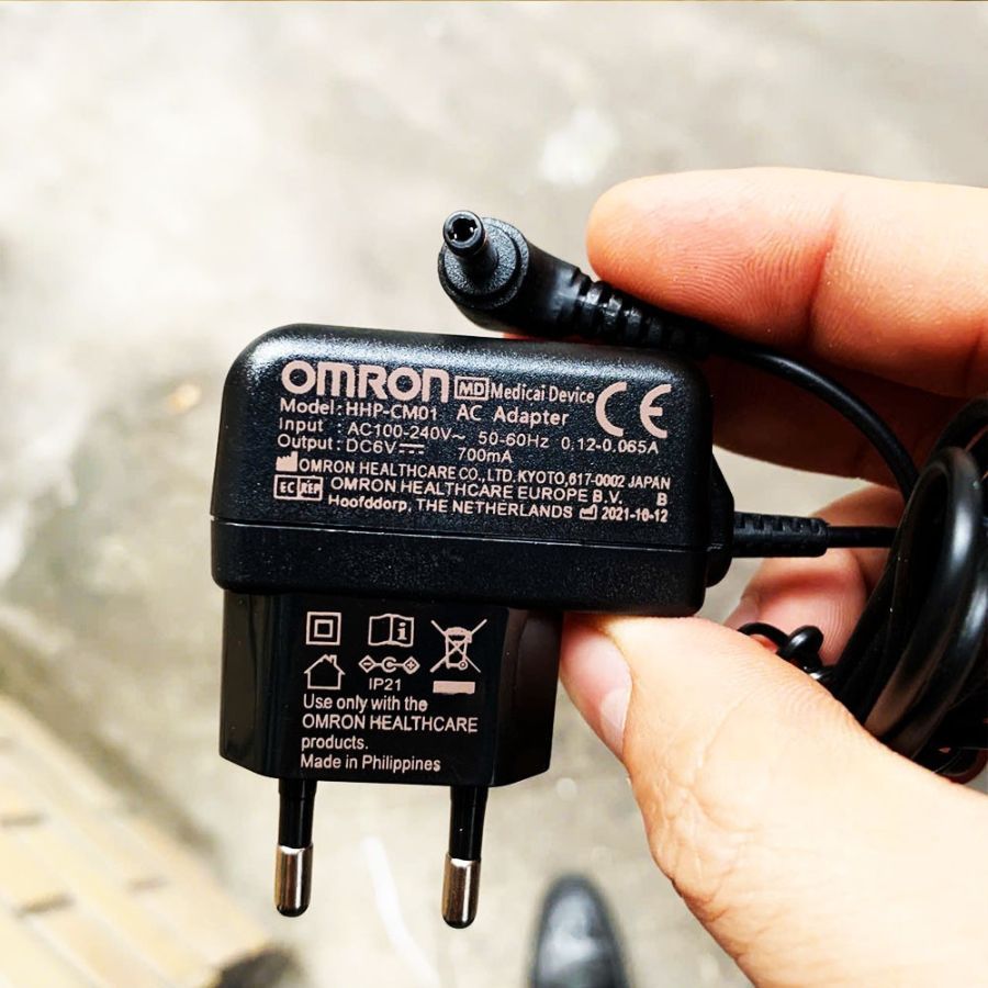 Bộ dây sạc Adapter Omron, đổi ngồn điện cho máy đo huyết áp Omron