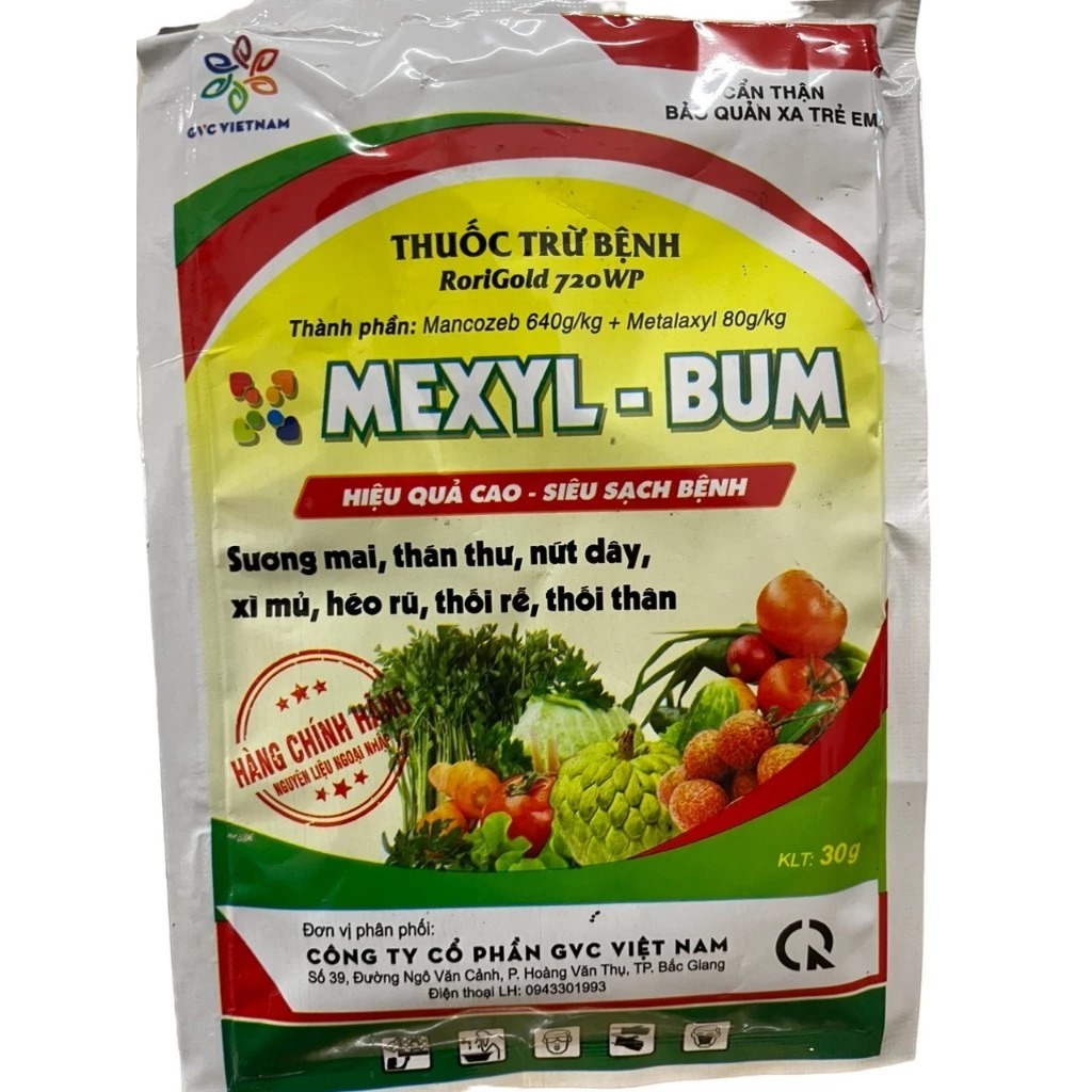 Thuốc Trừ Bệnh Cây Trồng Mexyl-Bum 30g - Nấm Bệnh, Sương Mai, Thán Thư, Thối Rễ, Chết Nhánh | RoriGo