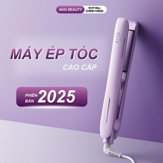 Máy duỗi tóc ép thẳng AKIO tạo kiểu thẳng xoăn có ion âm, đèn hồng ngoại bảo vệ tóc tối đa