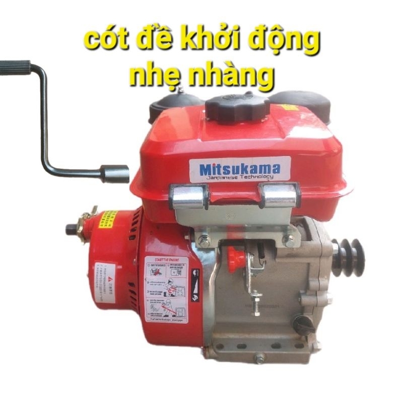 Động cơ dầu MITSUKAMA hs200 đề cót nhẹ nhàng - đầu nổ chạy dầu diesel