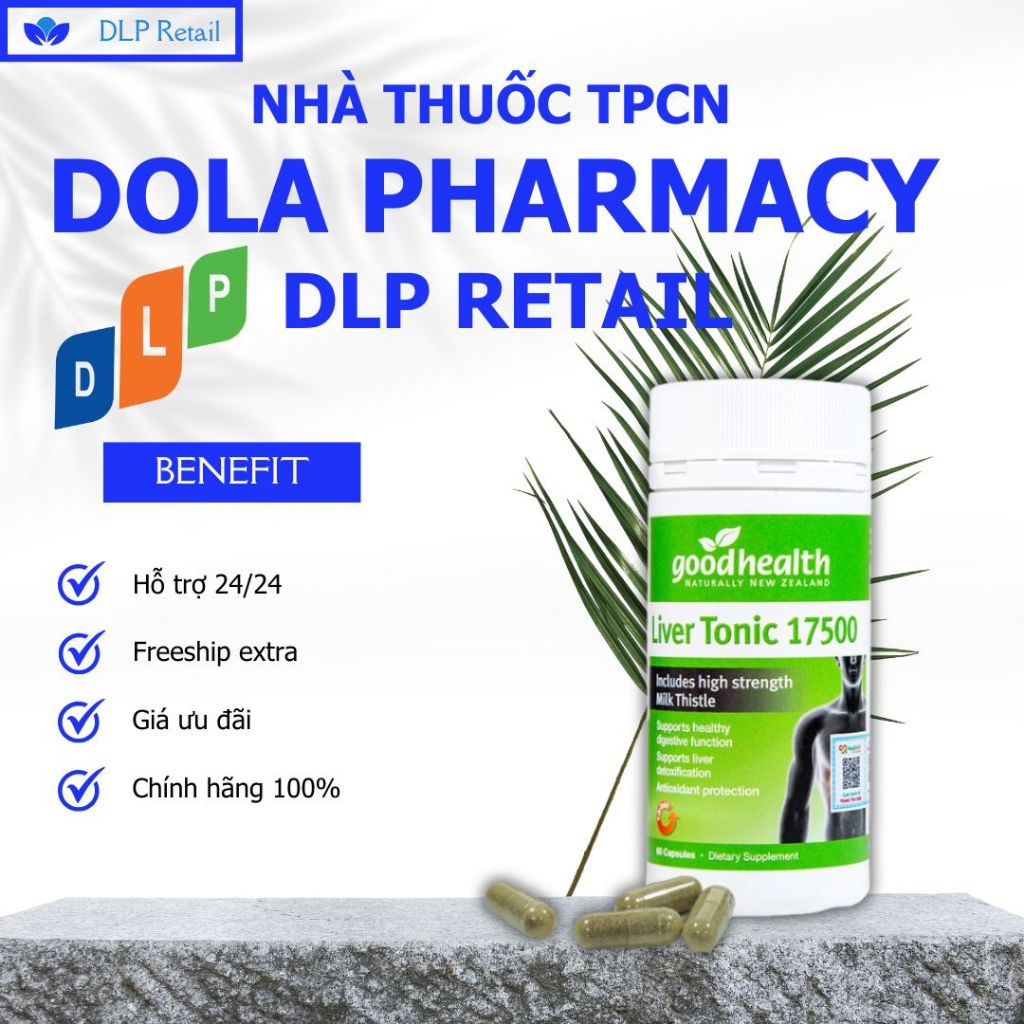 Viên uống Liver Tonic 17500 GoodHealth hỗ trợ sức khỏe gan (60 viên) - Nhà thuốc Dola Pharmacy