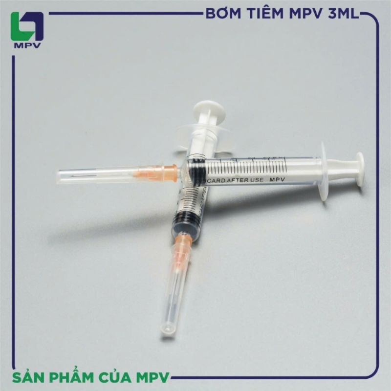 Hộp 100 cái Bơm tiên MPV 3ml kim 23G, 25G