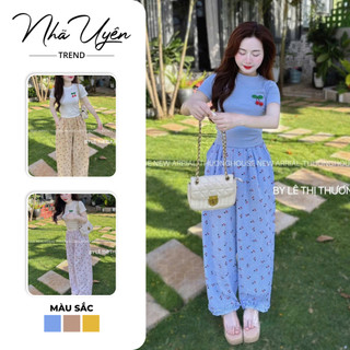  Set bộ nữ mang phong cách trẻ trung dễ thương thiết kế áo tăm đính phụ kiện tay ngắn phối quần đũi xốp bagy chery 