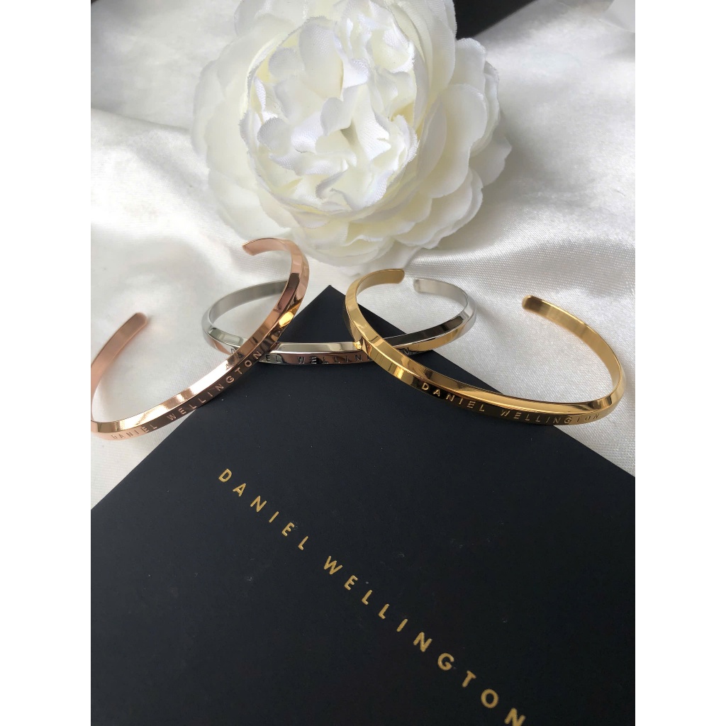 Vòng cuff Daniel Wellington - Vòng tay DW  - Vòng tay đôi titan fullbox