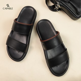 Dép da quai ngang Capable chống thấm nước, bảo hành 12 tháng