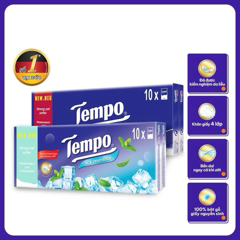 Combo 3 Lốc Khăn Giấy Bỏ Túi Tempo Regular Cao Cấp (10 gói)