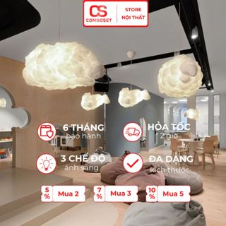Đèn Mây Treo Thả Bồng Bềnh, Đèn Led Hình Đám Mây Ngộ Nghĩnh Decor Nhiều Không Gian