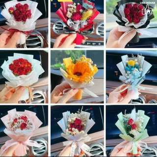 Bó Hoa Khô Mini Trang Trí Cửa Gió Ô tô, Bó Hoa Mini Decor, Quà Tặng Ý Nghĩa LIKE - HK01
