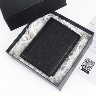 Ví da nam dáng đứng gập đôi CAPABLE 6 ngăn đựng thẻ chất liệu da bò vân cao cấp, bảo hành 12T