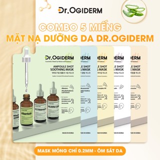  COMBO 5 Miếng Mặt Nạ Vải Vi Sợi DR OGIDERM Ampoule Shot Mask Giúp Dưỡng Ẩm  Dưỡng Da Tối Màu 30ml 