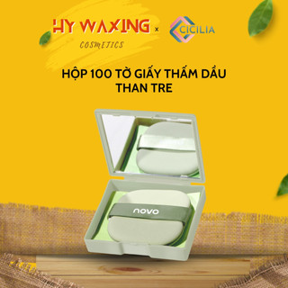 Flim 100 Thấm Dầu CICILIA Kèm Hộp Bông Phấn Chất Liệu An Toàn Thấm Hút Tốt Dành Cho Mọi Loại Da