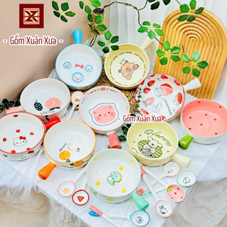 Set bát sứ ăn mì dễ thương 2024 Gốm Xuân Xưa, tô sứ, bát ăn mì, bát đĩa sứ, chén dĩa sứ
