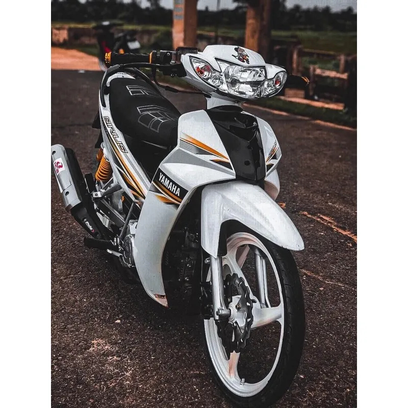 Tem rời Sirius trắng cam đen mới - Decal 3 lớp cao cấp, không bay màu, chống nước (P)