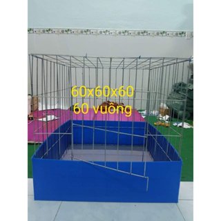 lồng nhốt gà nan thưa 60 vuông + khay