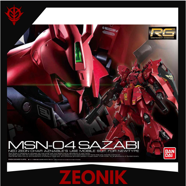 Mô Hình Lắp Ráp Gundam RG MSN-04 Sazabi