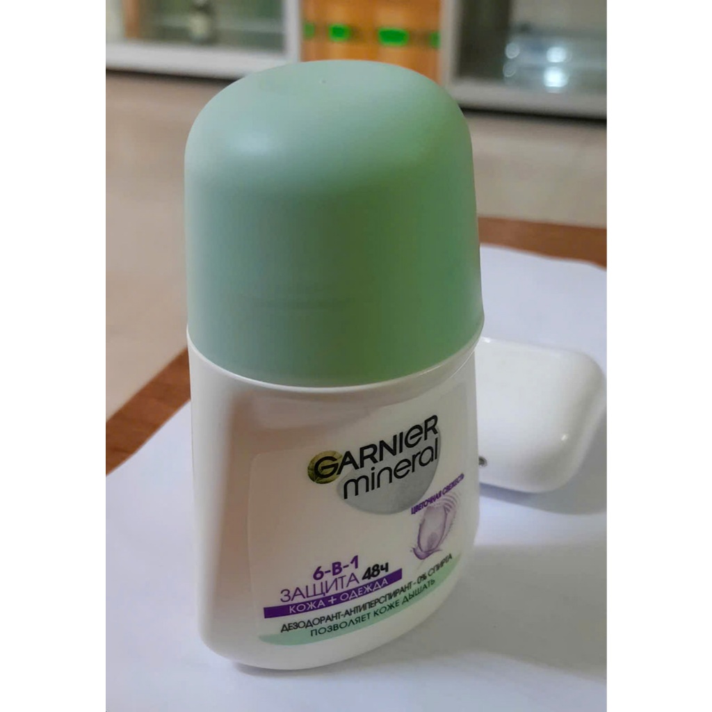 Lăn khử mùi Garnier Mineral 50ml xuất xứ Nga cho mọi loại da