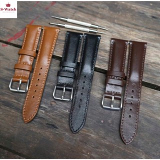 Dây đồng hồ da bò thật da [2.002] cao cấp khóa cài size 10 12 13 14 15 16 17 18 19 20 21 22