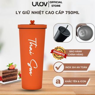  Cốc Giữ Nhiệt Khắc Tên Cao Cấp Coffee Inox 304 Mạ Vàng 750ml giữ nhiệt 12 tiếng hàng chính hãng ULOV - COCGN07 