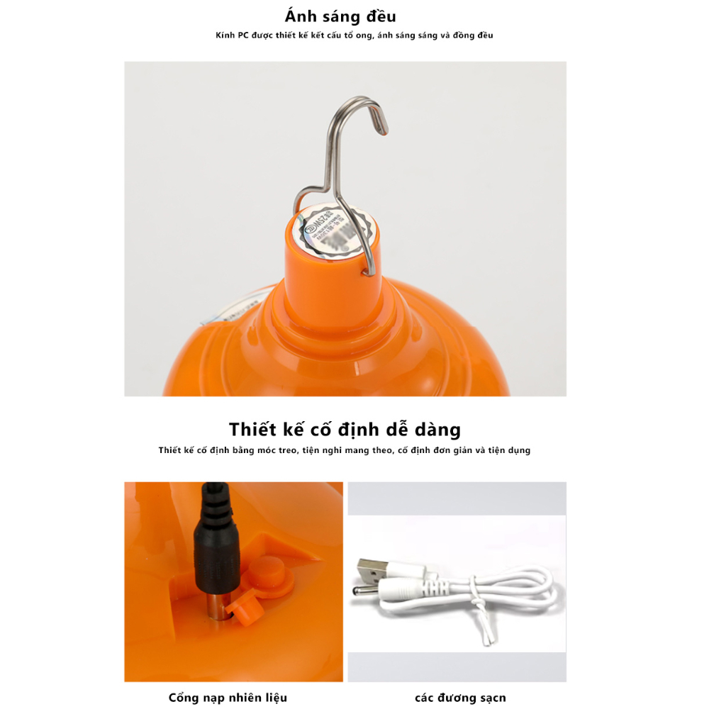 Bóng Đèn LED Tích Điện Công Suất 100W Chống Nước - Đèn LED Có Móc Treo Tiện Lợi (DIDOOGLT) | BigBuy360 - bigbuy360.vn