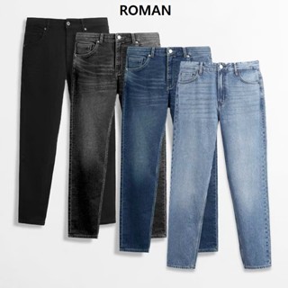 Quần jean nam ROMAN dáng basic slimfil chất bò dày dặn co giãn bền màu J01