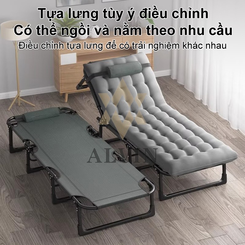 ALVIN giường gấp gọn Đa Năng 1.9m Ống Thép Cứng Cáp - Giường Gập Văn Phòng, Ngủ Trưa Di Động Dễ Gập | BigBuy360 - bigbuy360.vn