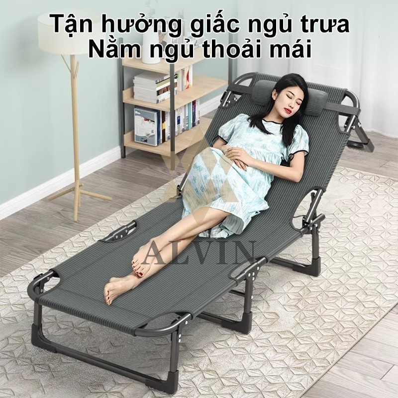 ALVIN giường gấp gọn Đa Năng 1.9m Ống Thép Cứng Cáp - Giường Gập Văn Phòng, Ngủ Trưa Di Động Dễ Gập | BigBuy360 - bigbuy360.vn