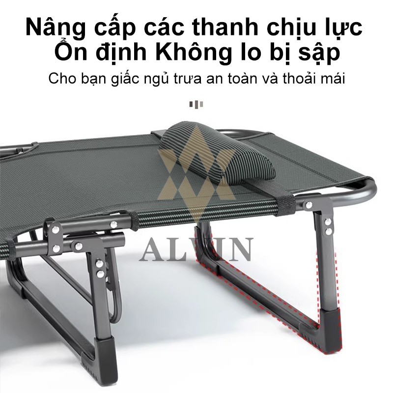ALVIN giường gấp gọn Đa Năng 1.9m Ống Thép Cứng Cáp - Giường Gập Văn Phòng, Ngủ Trưa Di Động Dễ Gập | BigBuy360 - bigbuy360.vn