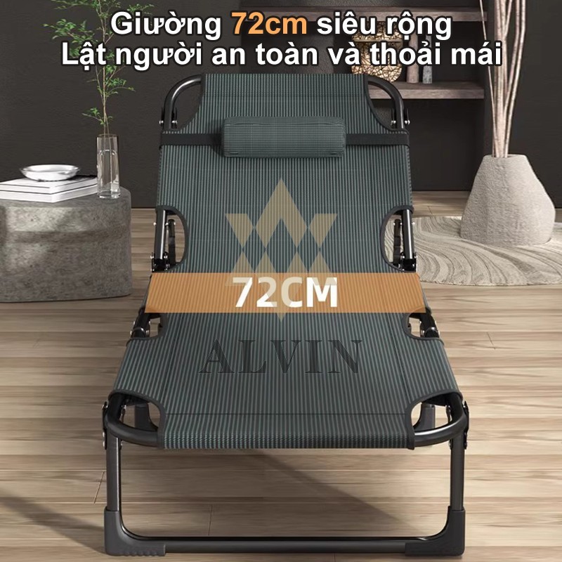 ALVIN giường gấp gọn Đa Năng 1.9m Ống Thép Cứng Cáp - Giường Gập Văn Phòng, Ngủ Trưa Di Động Dễ Gập | BigBuy360 - bigbuy360.vn