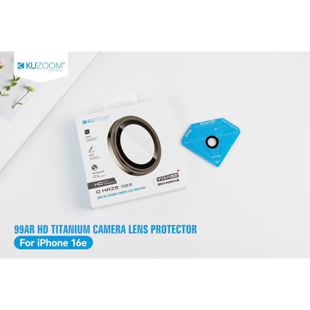 Kính cường lực camera kuzoom iPhone 16E bảo vệ máy (pkch)