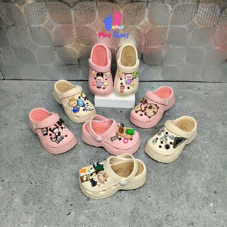 Dép sục cho bé gái dáng cao đi êm nhẹ cham kuromi labubu hottrend 2024 Fom to lùi size -AAA