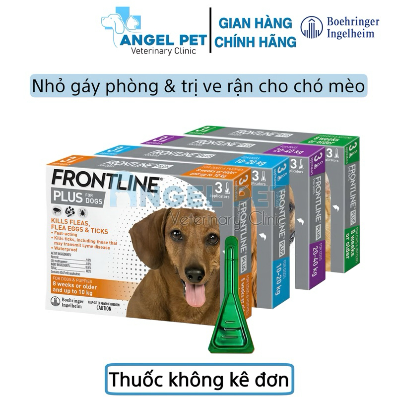 FRONTLINE PLUS - Nhỏ Gáy Phòng Ve, Rận, Bọ Cho Chó Và Mèo (1 tuýp)