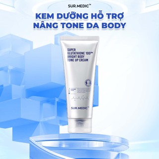 Kem Dưỡng Trắng Nâng Tone Da Toàn Thân SUR.MEDIC Super Glutathione 100TM Bright Body Tone Up Cream 150ml