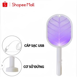 Vợt muỗi PTLUXURY tự động kiêm đèn bắt muỗi 2 in 1 tự động sạc tích điện [ Hàng Tốt ]