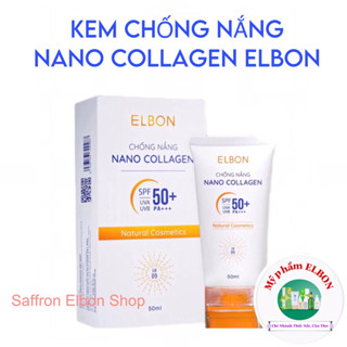Kem Chống Nắng Nano Collagen ELBON - Spf 50+, Thành Phần Thiên Nhiên - Dưỡng Ẩm, Làm Trắng Da