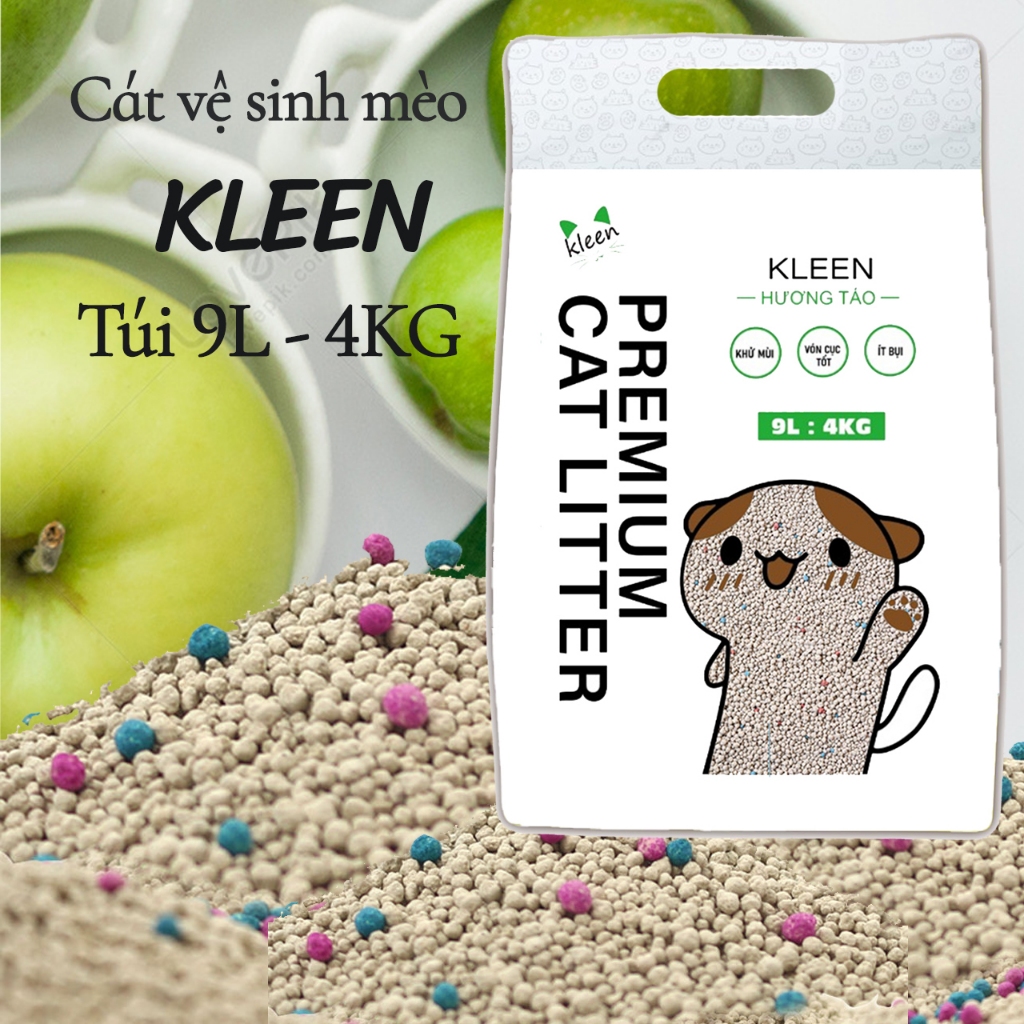 Combo 3 túi Cát Mèo Kleen Vón Cục Tốt, Cát Vệ Sinh Mèo Giá Rẻ