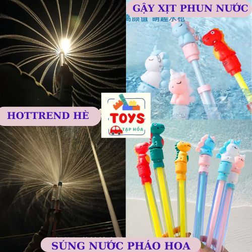 [36CM] Súng Phun Nước Pháo Hoa, Gậy Xịt Phun Nước Que Phun Nước Đồ Chơi Đi Biển Bể Bơi Hottrend
