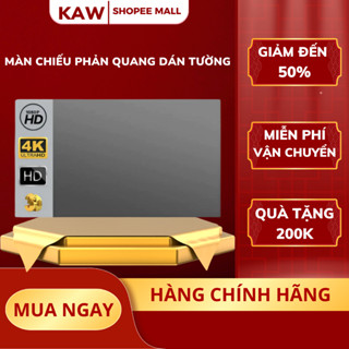 Màn Chiếu Phản Quang Treo Tường Chính Hãng KAW 100 Inch, 120 Inch Gấp Gọn, Tăng Độ Sáng, Tương Phản